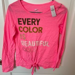 NWT Justice long sleeve girls T-shirt
